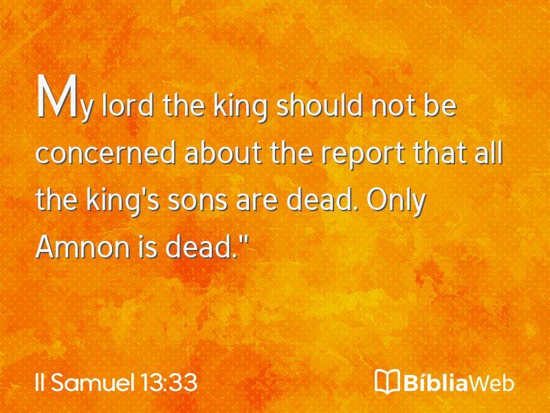 II Samuel 13:33 em imagem para compartilhar