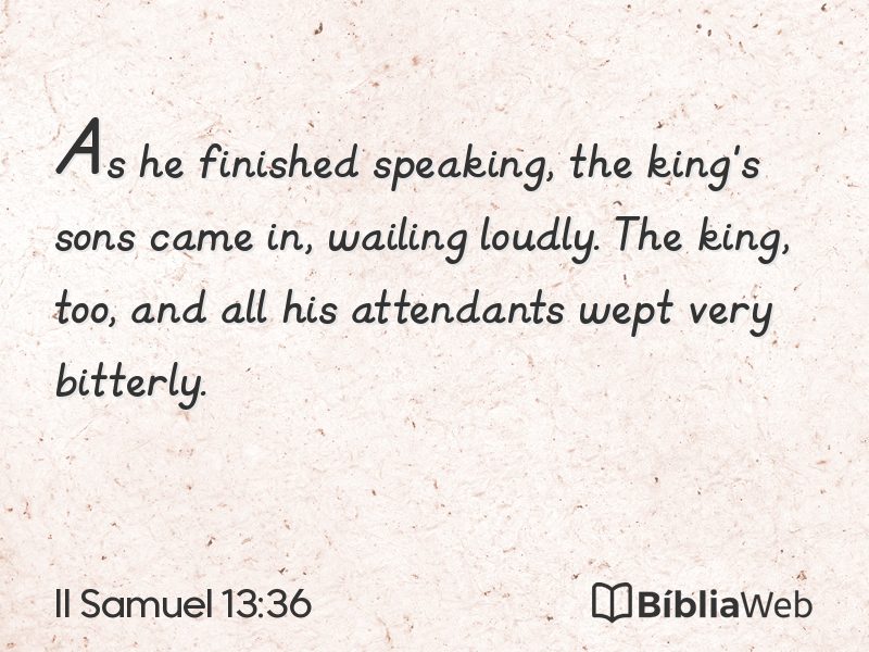 II Samuel 13:36 em imagem para compartilhar