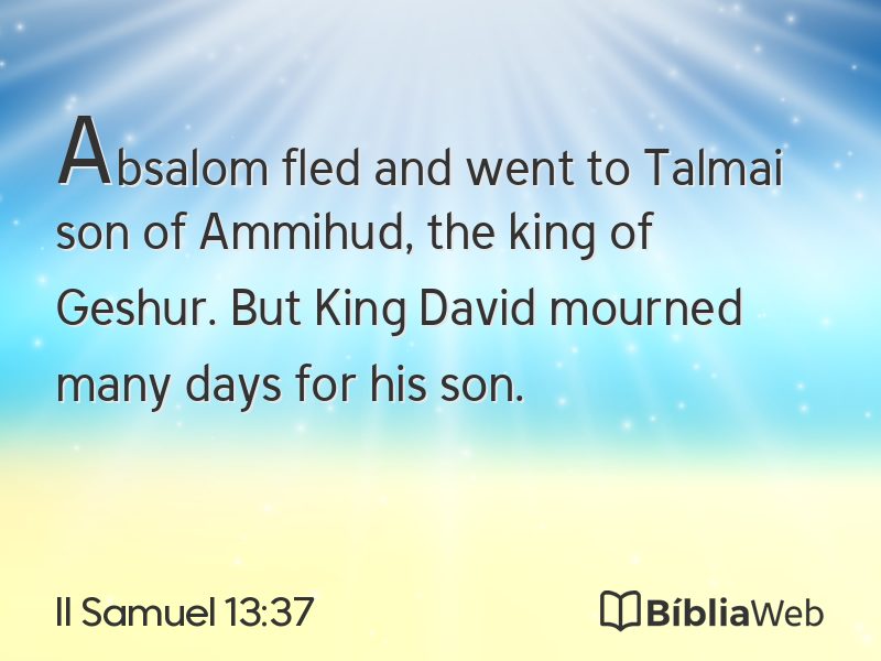 II Samuel 13:37 em imagem para compartilhar