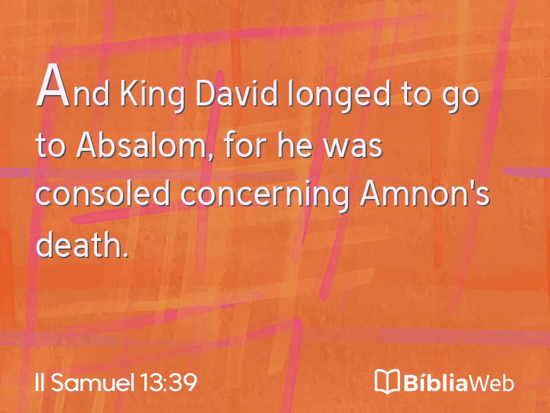 II Samuel 13:39 em imagem para compartilhar