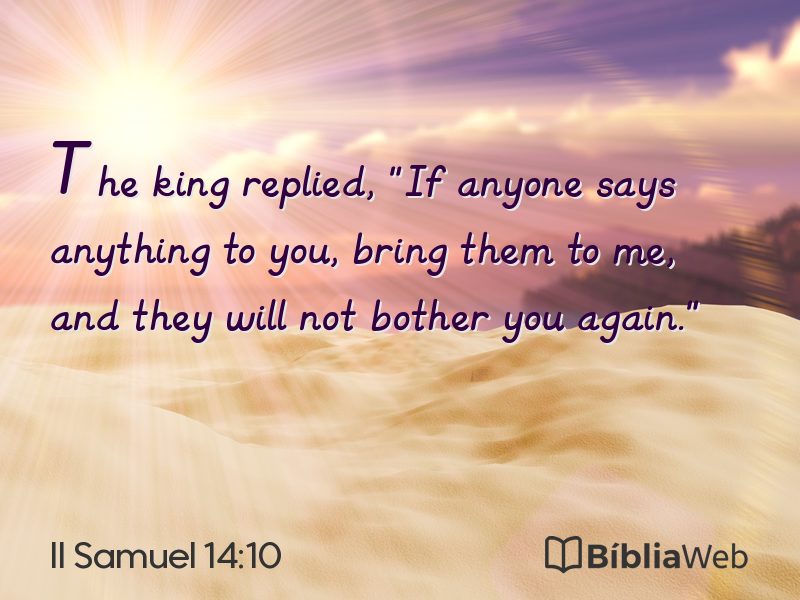 II Samuel 14:10 em imagem para compartilhar