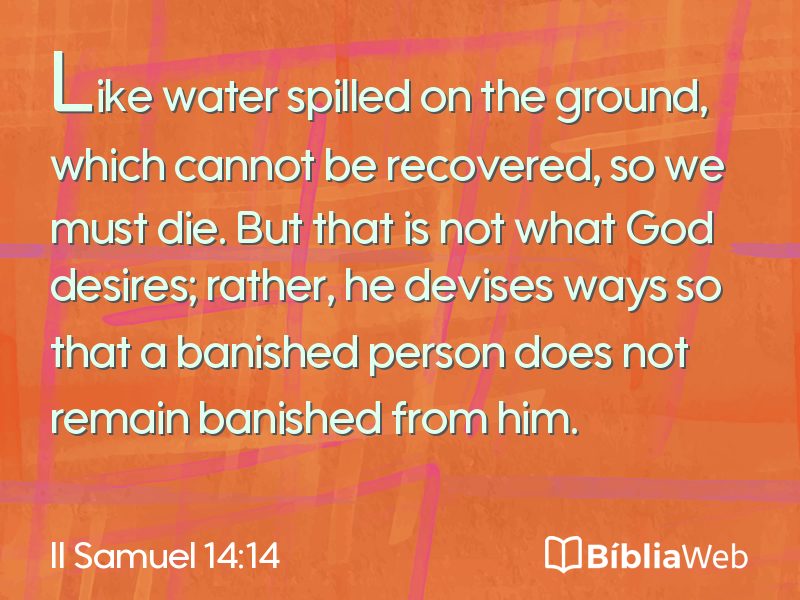 II Samuel 14:14 em imagem para compartilhar