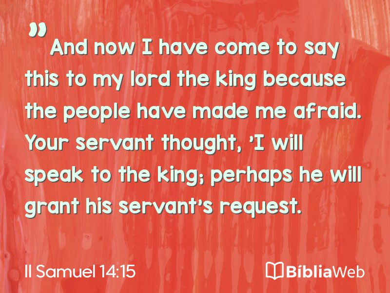 II Samuel 14:15 em imagem para compartilhar
