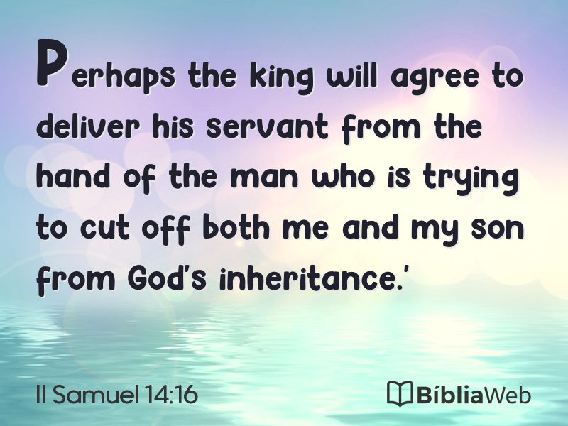 II Samuel 14:16 em imagem para compartilhar