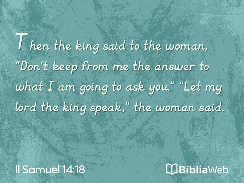 II Samuel 14:18 em imagem para compartilhar