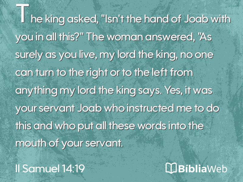 II Samuel 14:19 em imagem para compartilhar