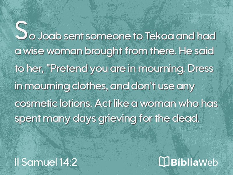 II Samuel 14:2 em imagem para compartilhar