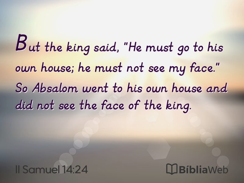 II Samuel 14:24 em imagem para compartilhar