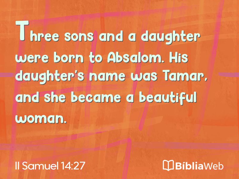 II Samuel 14:27 em imagem para compartilhar