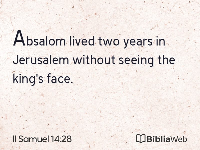II Samuel 14:28 em imagem para compartilhar