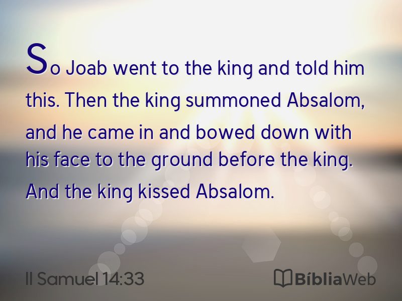 II Samuel 14:33 em imagem para compartilhar