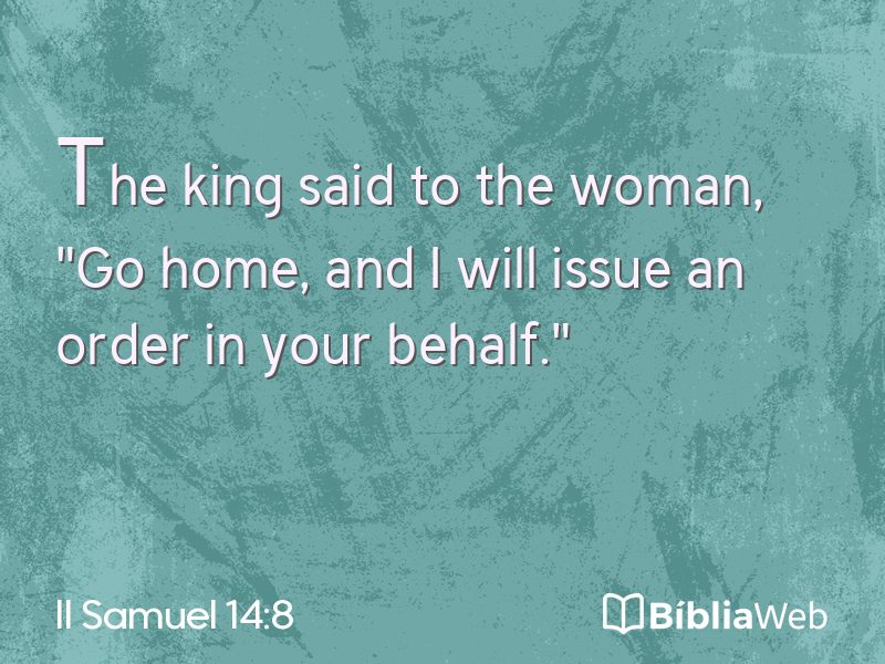 II Samuel 14:8 em imagem para compartilhar