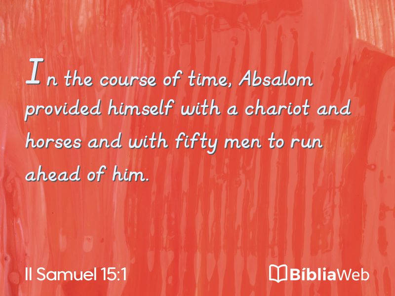 II Samuel 15:1 em imagem para compartilhar