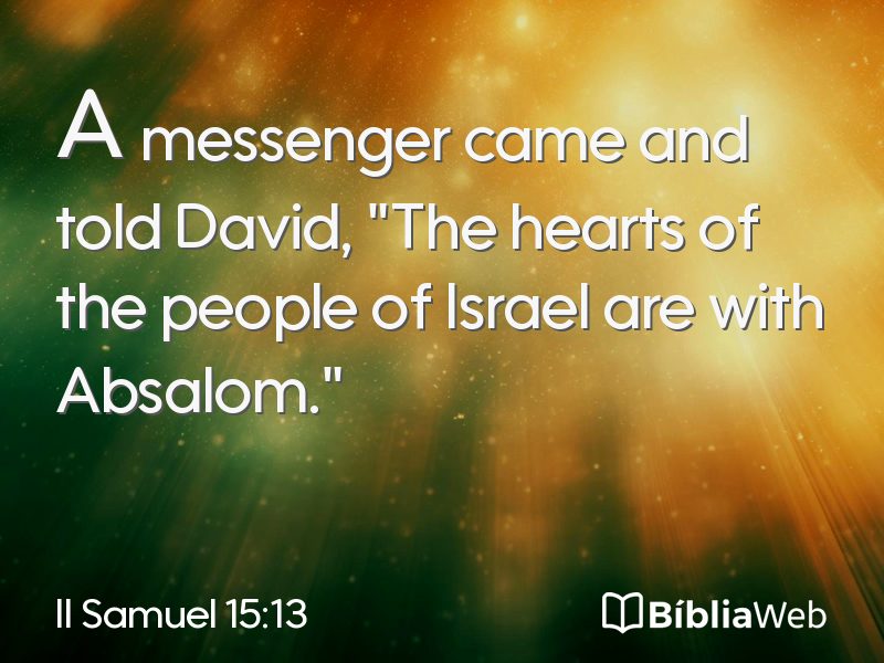 II Samuel 15:13 em imagem para compartilhar