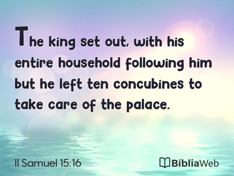 II Samuel 15:16 em imagem para compartilhar