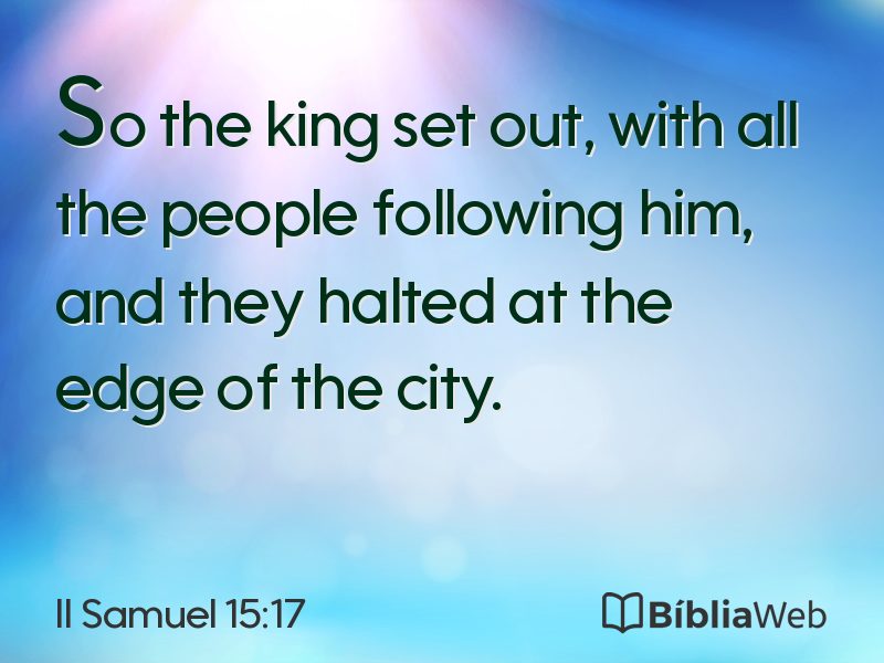 II Samuel 15:17 em imagem para compartilhar