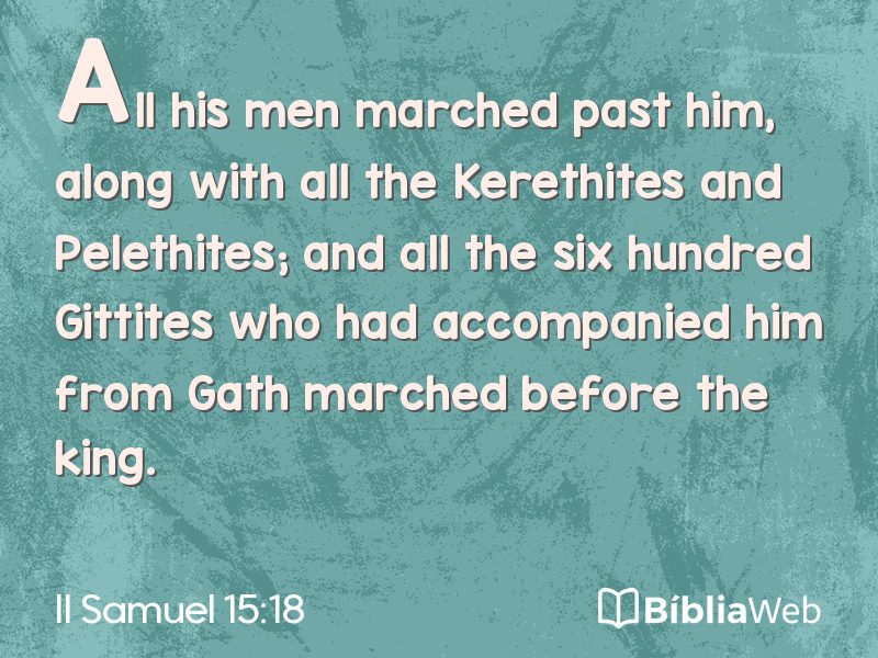 II Samuel 15:18 em imagem para compartilhar