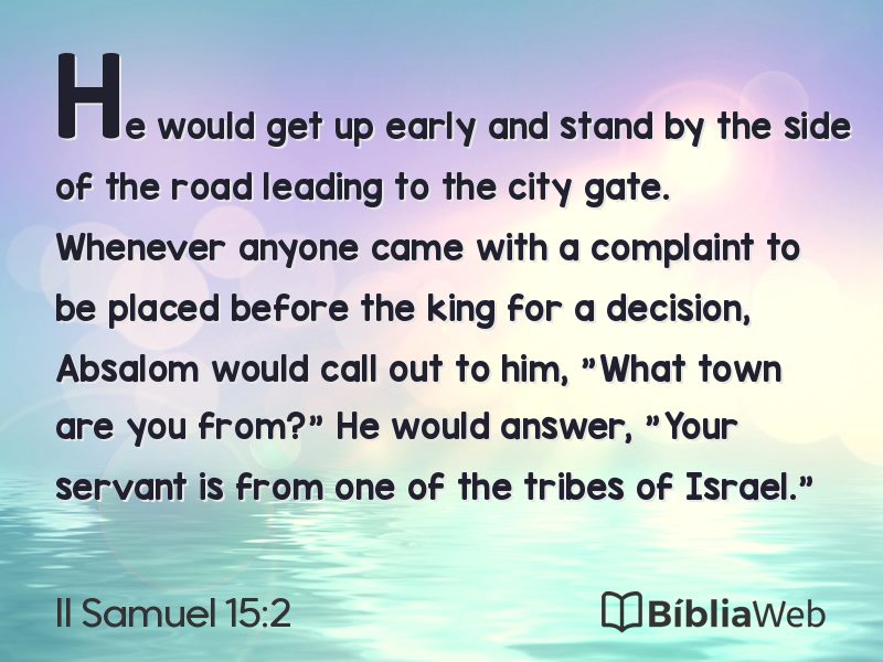 II Samuel 15:2 em imagem para compartilhar