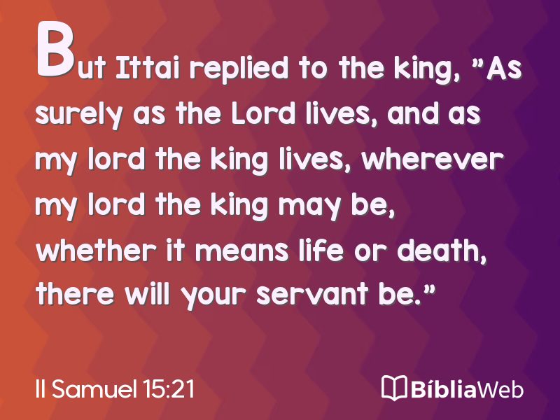 II Samuel 15:21 em imagem para compartilhar