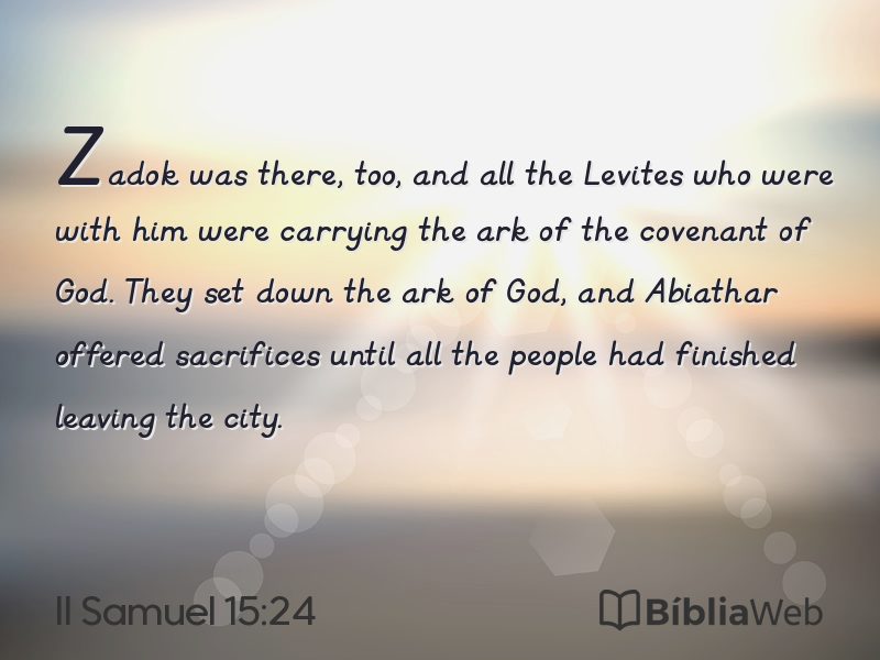 II Samuel 15:24 em imagem para compartilhar