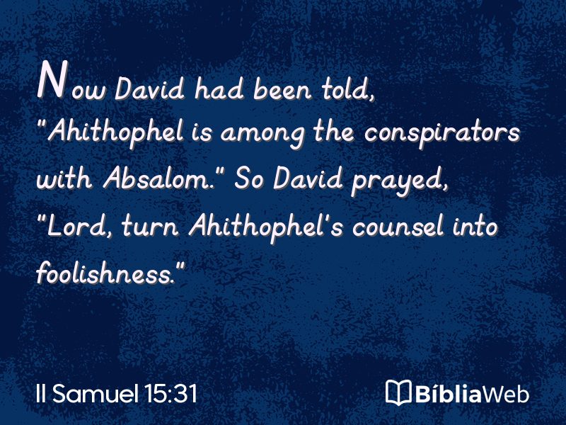 II Samuel 15:31 em imagem para compartilhar