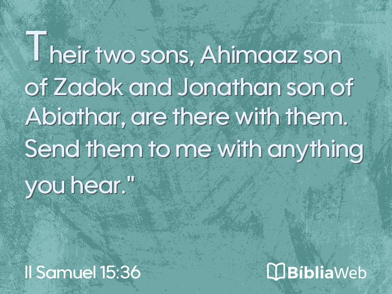 II Samuel 15:36 em imagem para compartilhar