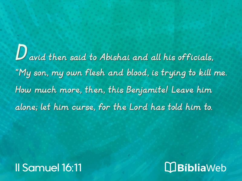 II Samuel 16:11 em imagem para compartilhar