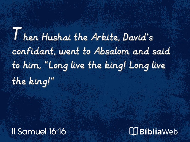 II Samuel 16:16 em imagem para compartilhar