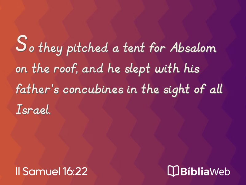 II Samuel 16:22 em imagem para compartilhar