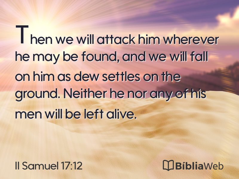 II Samuel 17:12 em imagem para compartilhar