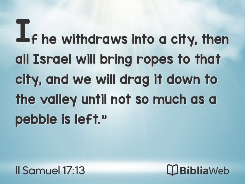 II Samuel 17:13 em imagem para compartilhar
