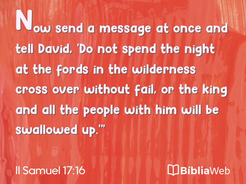 II Samuel 17:16 em imagem para compartilhar