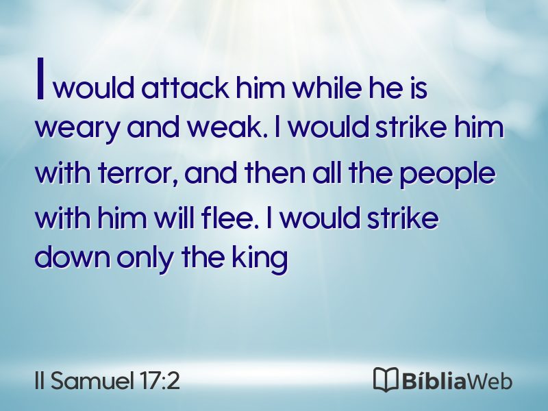 II Samuel 17:2 em imagem para compartilhar