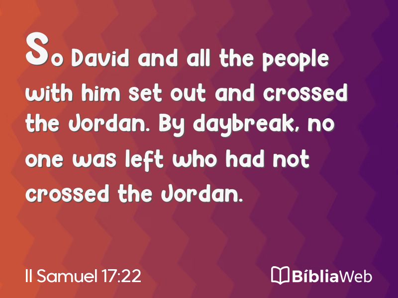 II Samuel 17:22 em imagem para compartilhar