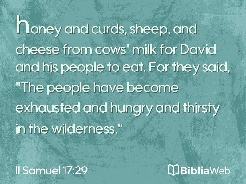 II Samuel 17:29 em imagem para compartilhar