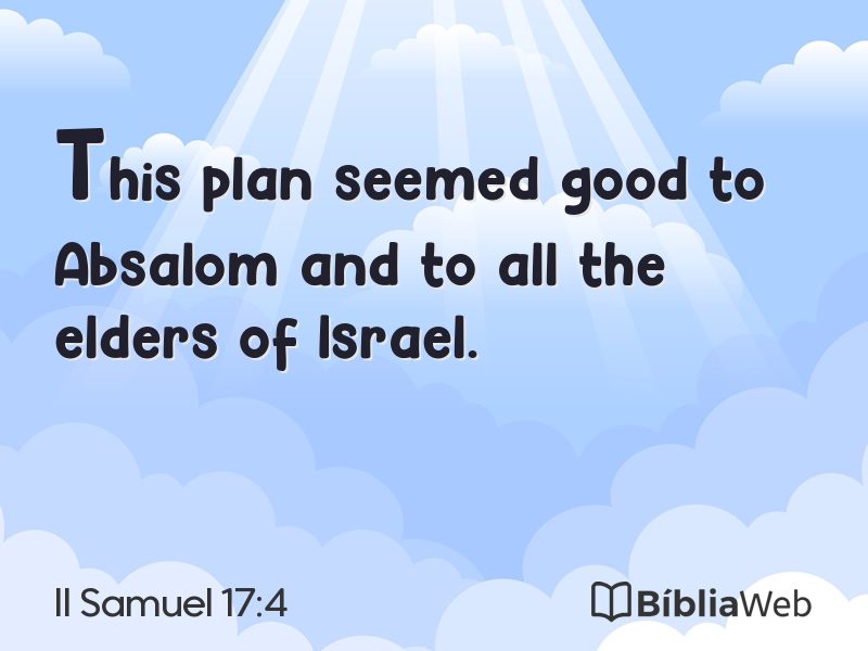 II Samuel 17:4 em imagem para compartilhar