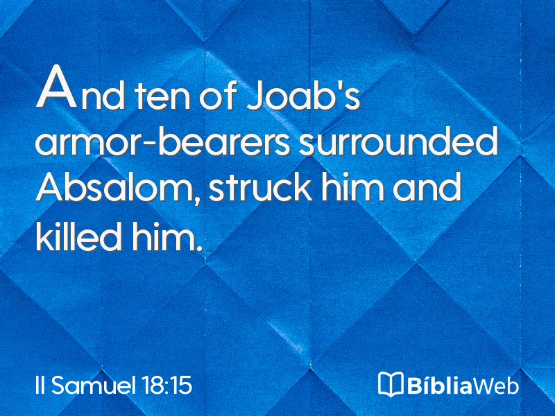 II Samuel 18:15 em imagem para compartilhar