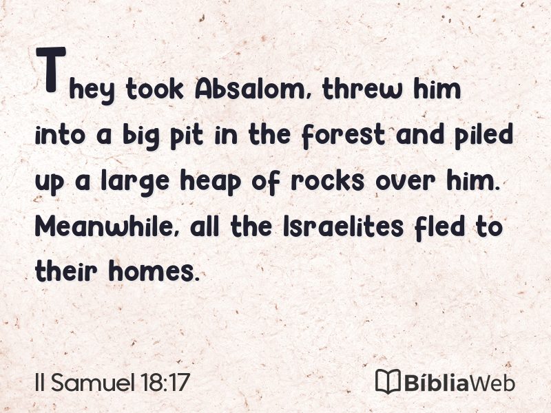 II Samuel 18:17 em imagem para compartilhar