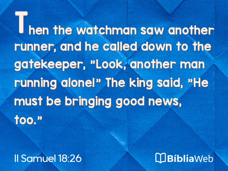II Samuel 18:26 em imagem para compartilhar