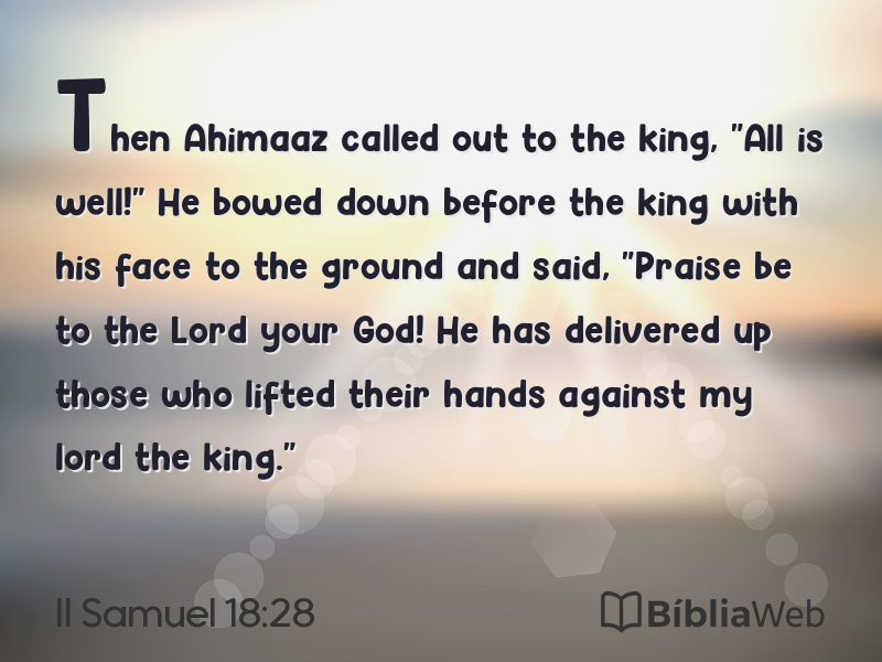 II Samuel 18:28 em imagem para compartilhar