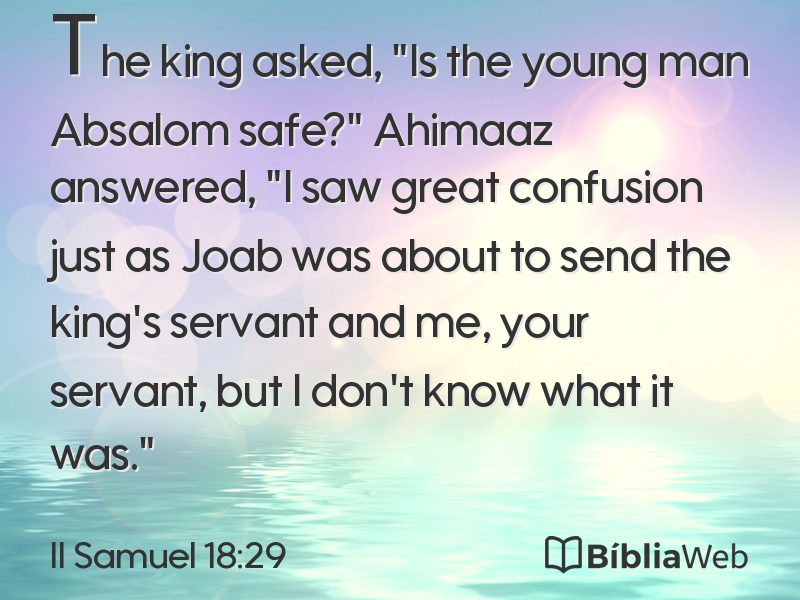 II Samuel 18:29 em imagem para compartilhar