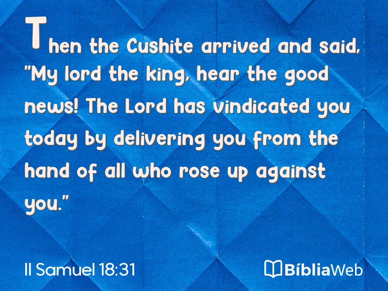 II Samuel 18:31 em imagem para compartilhar
