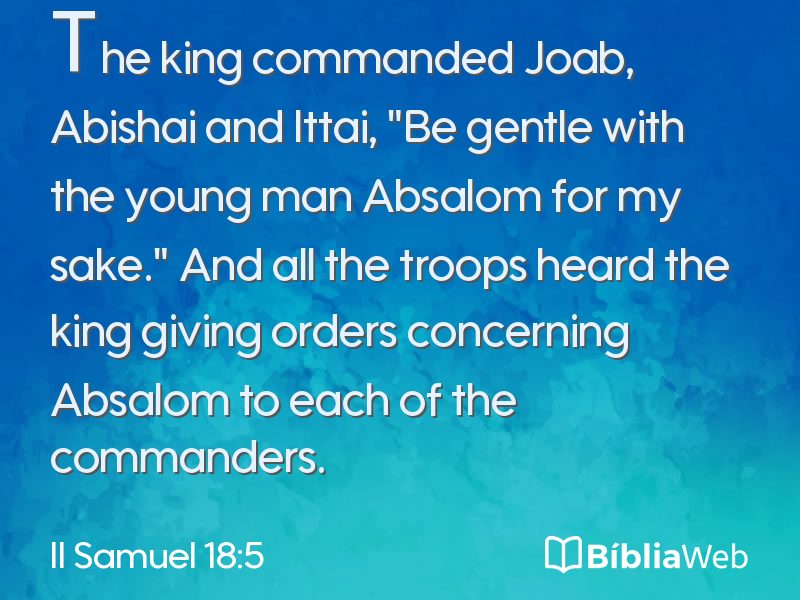 II Samuel 18:5 em imagem para compartilhar