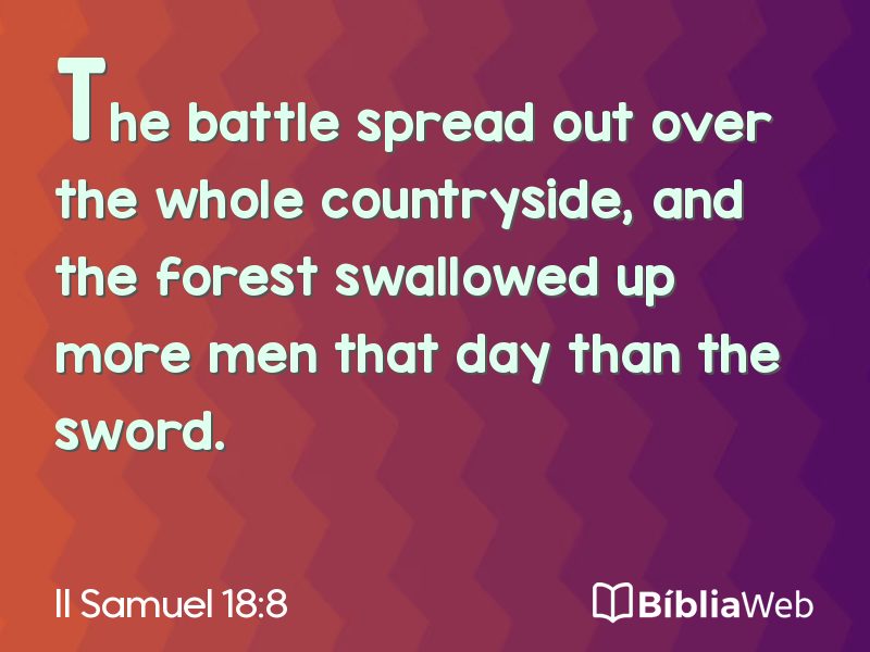 II Samuel 18:8 em imagem para compartilhar