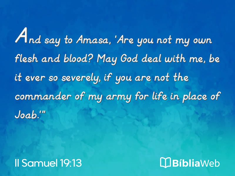 II Samuel 19:13 em imagem para compartilhar
