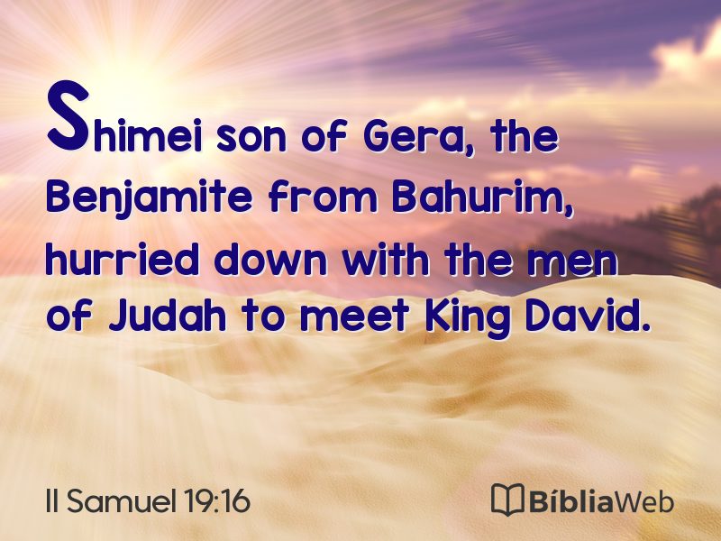 II Samuel 19:16 em imagem para compartilhar