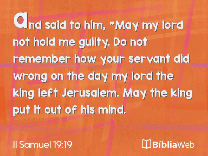 II Samuel 19:19 em imagem para compartilhar