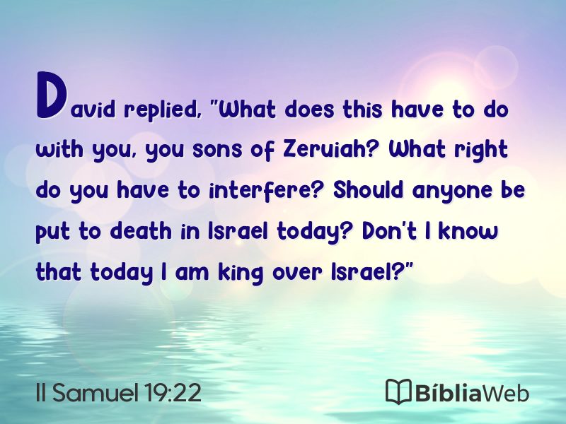 II Samuel 19:22 em imagem para compartilhar