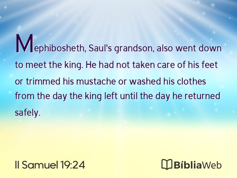 II Samuel 19:24 em imagem para compartilhar