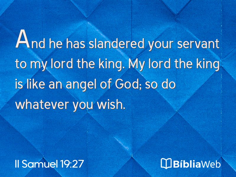 II Samuel 19:27 em imagem para compartilhar